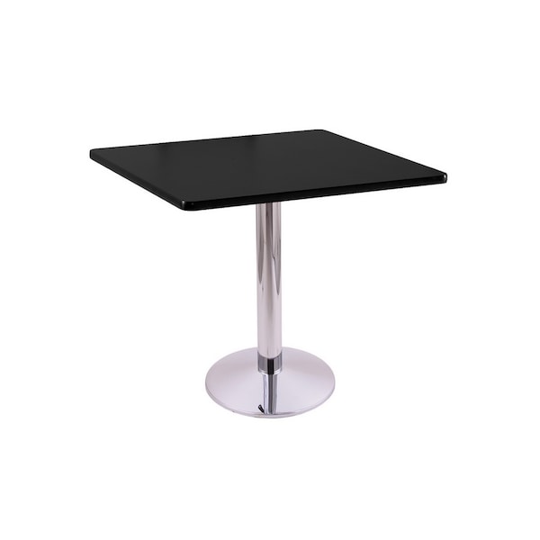 30" 214 Chrome Table, 30" x 30" Square Top